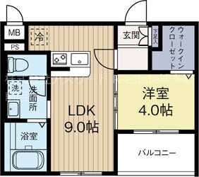 吉塚駅 徒歩8分 4階の物件間取画像